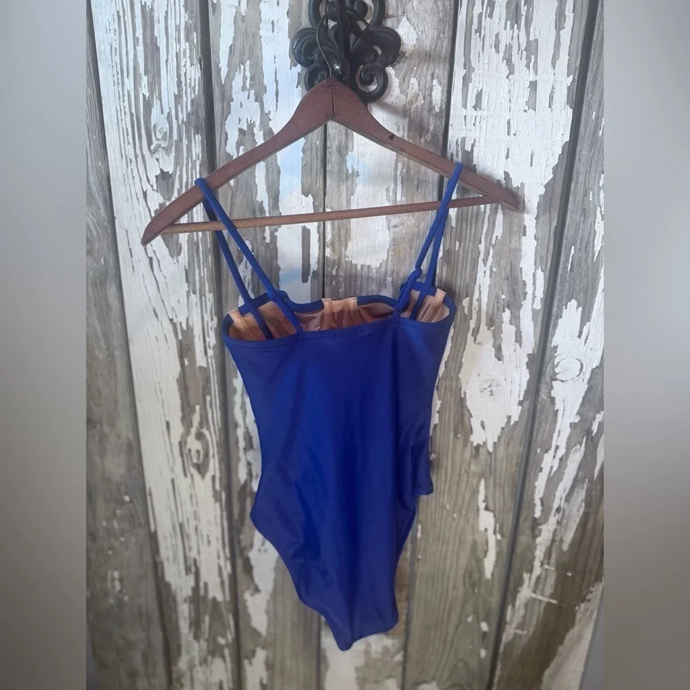 J. Crew Navy Heritage Balconette Underwire One Piece Swimsuit NWT Size 0